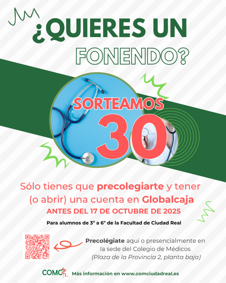 El Colegio de Médicos de Ciudad Real cierra el plazo para participar en el sorteo de 30 fonendoscopios entre estudiantes precolegiados