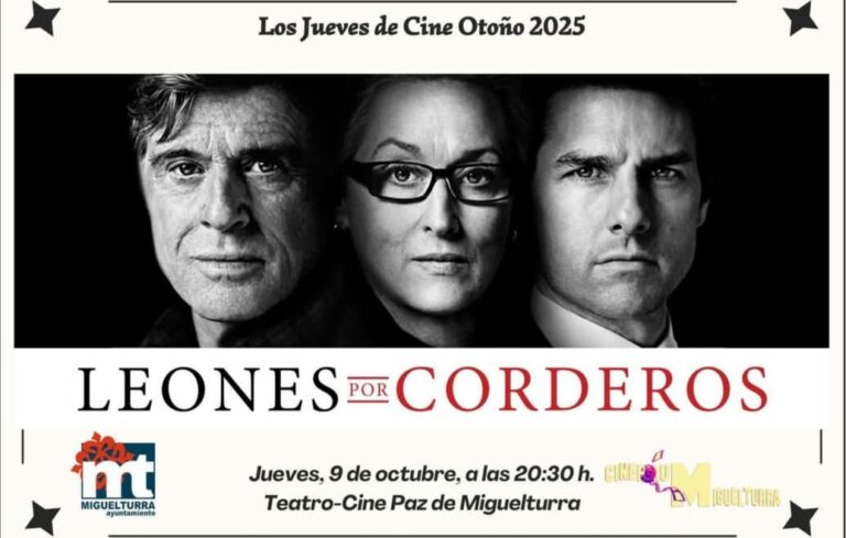 Leones por corderos, cartelera del Cinefórum en Miguelturra