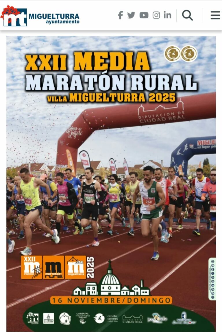 Todo a punto para la XXII Media Maratón Rural en  Miguelturra