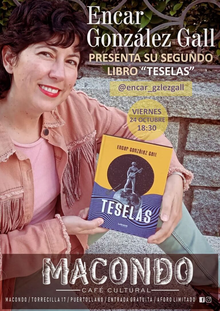Puertollano: Encar González Gall presenta su libro «Teselas» en los viernes culturales de Café Cultural Macondo