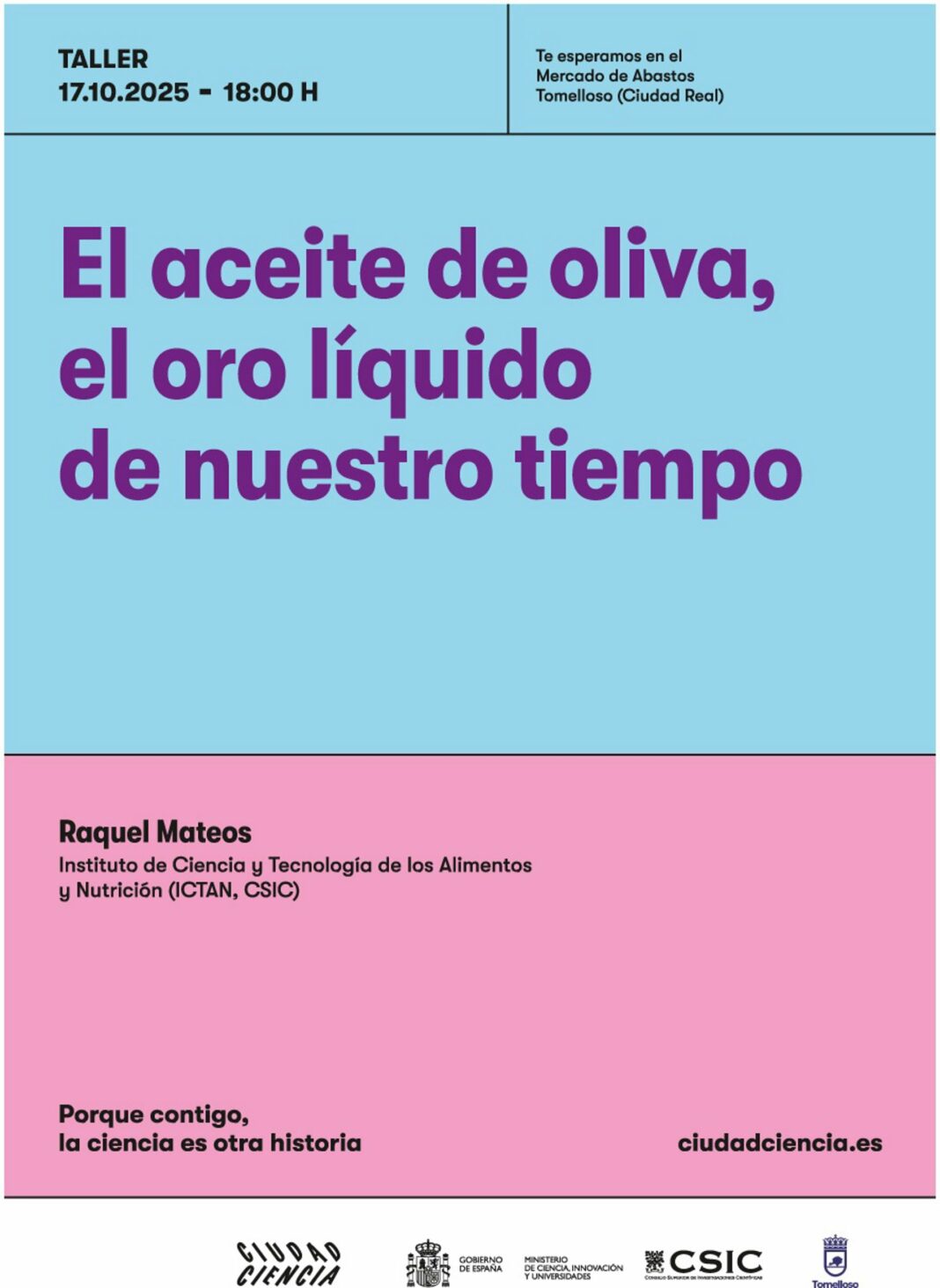 Tomelloso celebra el viernes el taller 'El aceite de oliva, el oro líquido de nuestro tiempo'