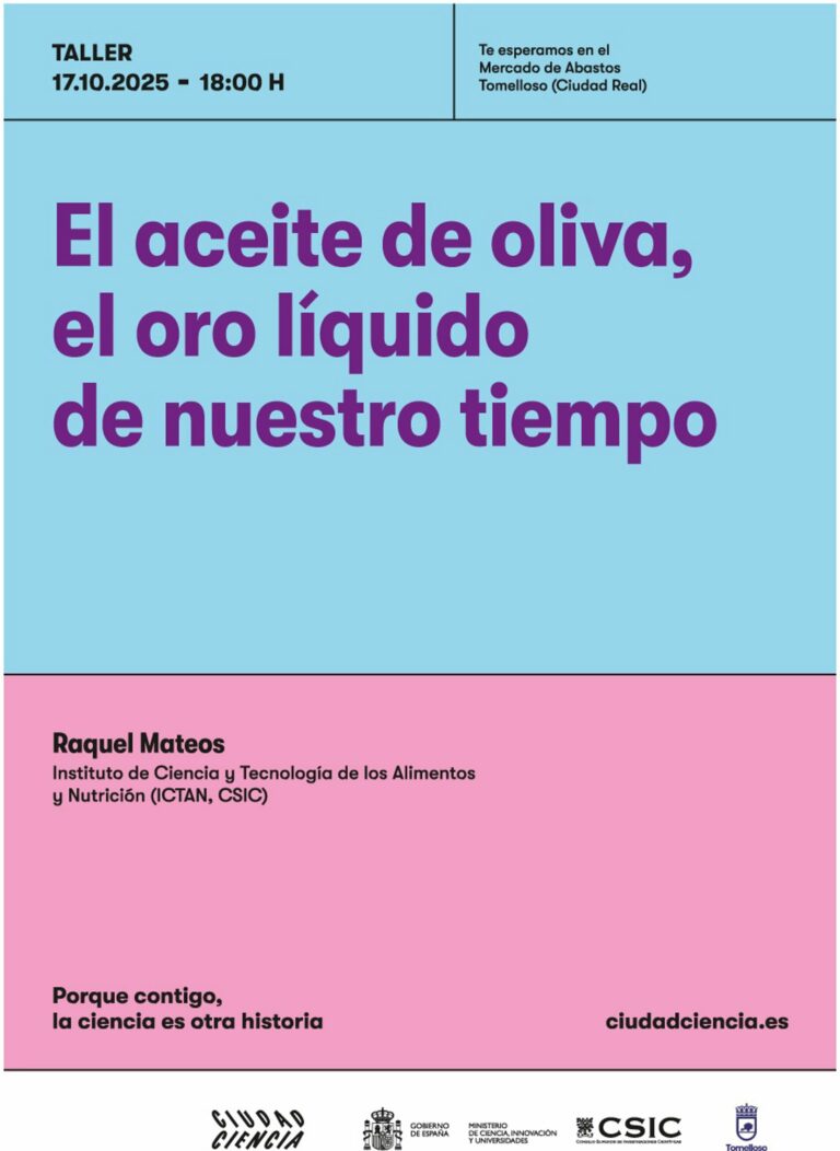 Tomelloso celebra el viernes el taller ‘El aceite de oliva, el oro líquido de nuestro tiempo’