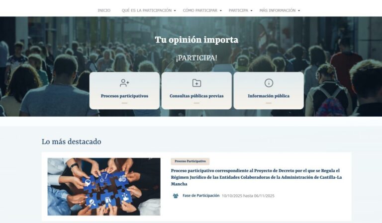 Castilla-La Mancha inicia el proceso para hacer aportaciones al decreto que regula las entidades colaboradoras con la Administración regional 