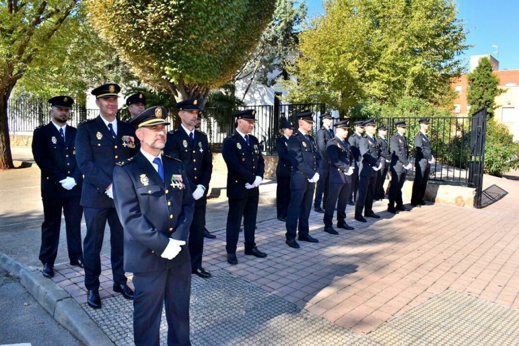 Agentes de Policía Nacional de Puertollano en la celebración de los Ángeles Custodios