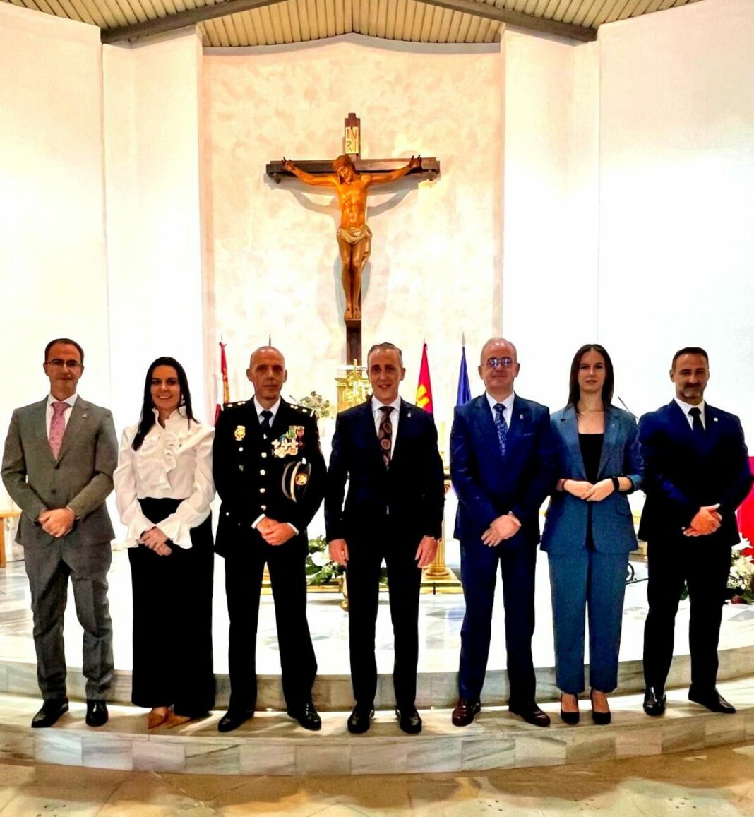 Agentes de Policía Nacional de Puertollano en la celebración de los Ángeles Custodios