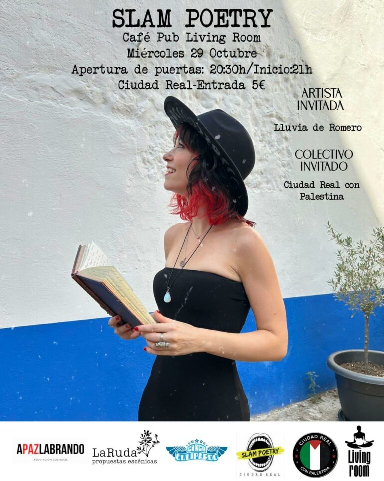 Lluvia de Romero, artista invitada al Slam Poetry de este miércoles