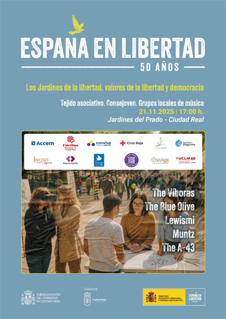La Subdelegación del Gobierno celebra en Ciudad Real los “Jardines de la Libertad” este viernes dentro del programa España en Libertad-50 años