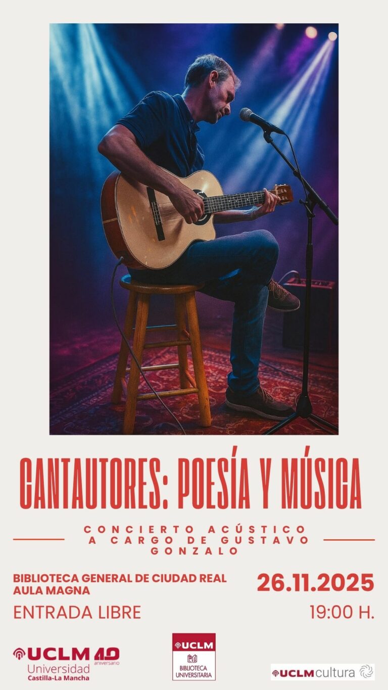 Ciudad Real acoge un concierto acústico de Gustavo Gonzalo dentro del ciclo “Cantautores: Poesía y Música”