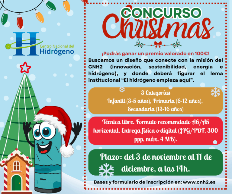 El Centro Nacional del Hidrógeno (CNH2) convoca el «Concurso de Christmas 2025» para niñas, niños y jóvenes de todo el territorio nacional