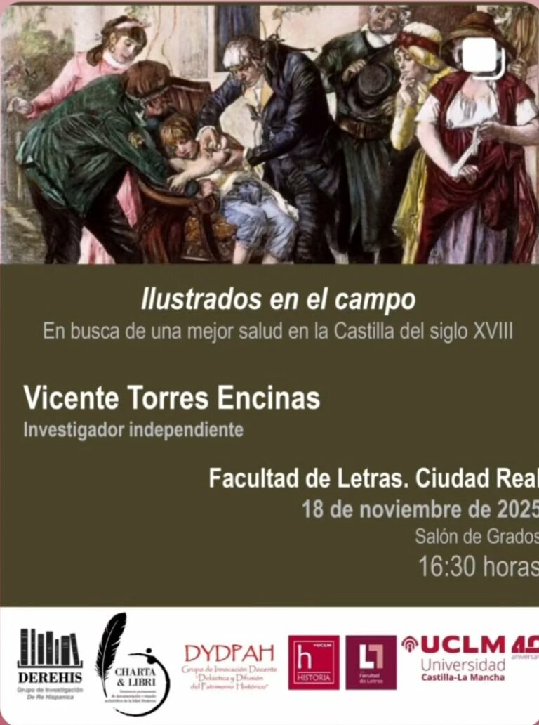 Conferencia en la UCLM: “Ilustrados en el campo” analiza la salud en la Castilla del siglo XVIII