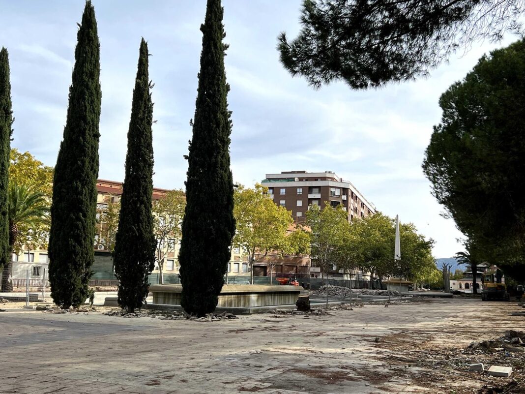 Paseo del Bosque de Puertollano en obras