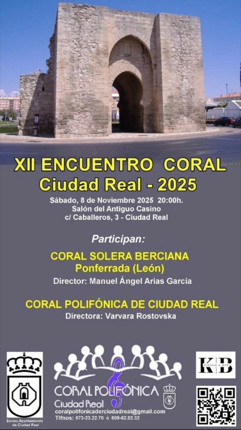 El Antiguo Casino de Ciudad Real acogerá el XII Encuentro Coral