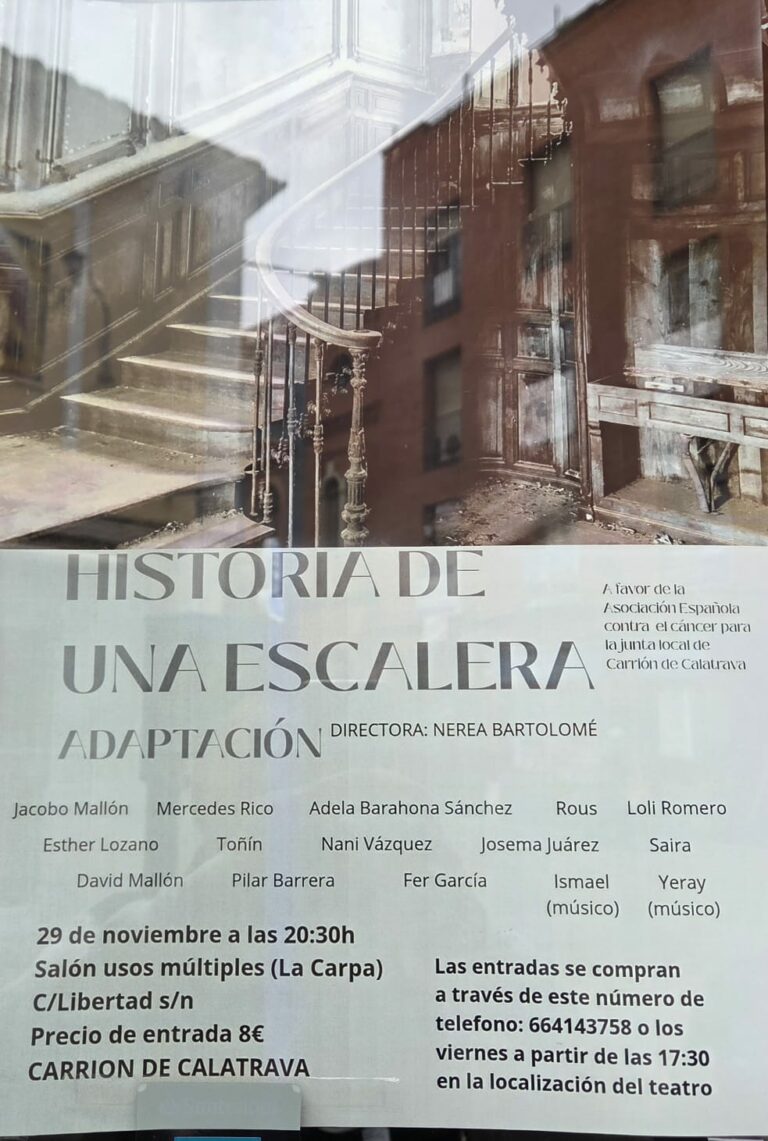 Carrión acogerá la representación teatral de «Historia de una escalera»