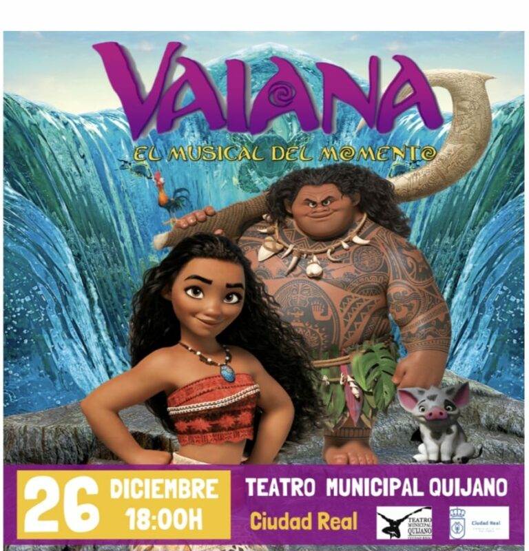 El Quijano de Ciudad Real acogerá «Vaiana, el musical del momento