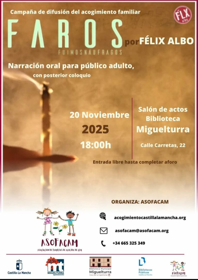 La Biblioteca Municipal de Miguelturra «Casa de la Capellanía» acoge la narración de Félix Albo