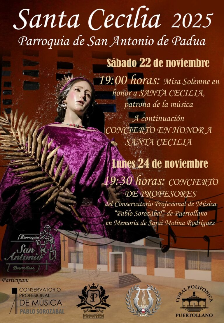 La Parroquia de San Antonio de Puertollano se prepara para honrar a Santa Cecilia