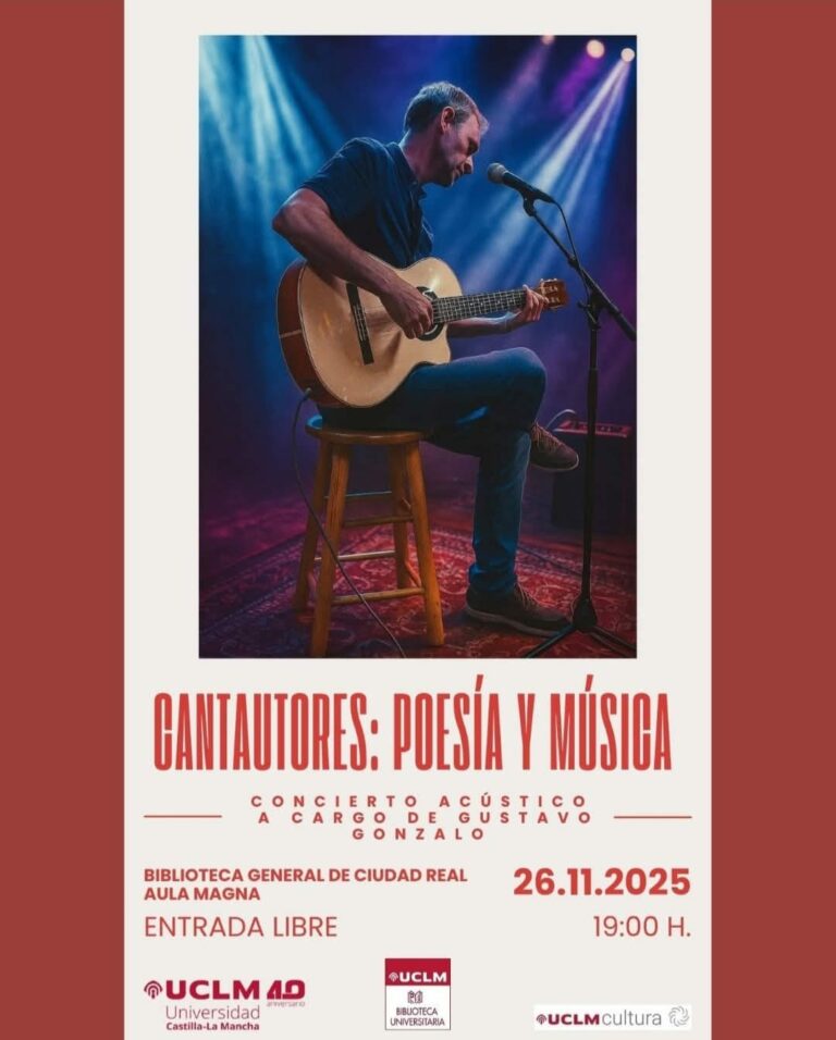 La Biblioteca General de Ciudad Real Aula Magna acogerá el concierto «Cantautores, Poesía y Música»