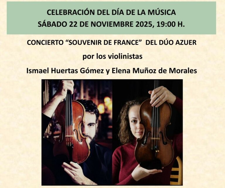El barroco francés será el protagonista del concierto del Dúo Azuer con motivo del Día de la Música