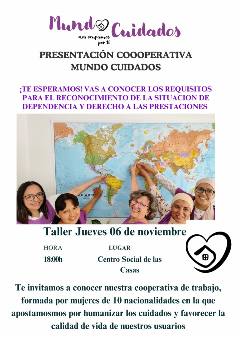 Mundo Cuidados presenta su cooperativa de mujeres cuidadoras en el Centro Social de Las Casas
