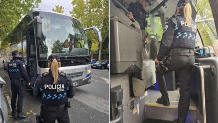 Policía Local de Ciudad Real participa en una campaña nacional de control de autobuses escolares