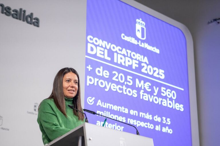 Castilla-La Mancha alcanza cifras históricas en la convocatoria del IRPF 2025, con más de 20,5 millones y 560 proyectos sociales aprobados