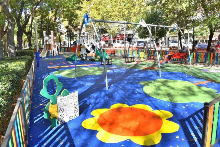 Puertollano: Reabre el parque infantil del Paseo de San Gregorio tras la renovación del solado