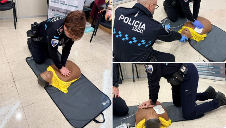 Policías locales de Ciudad Real se forman en RCP y desfibriladores