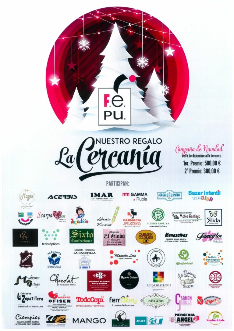Puertollano: FEPU pone en marcha la III Campaña de Navidad “FEPU, Nuestro regalo, la cercanía” con 50 comercios y empresas participantes