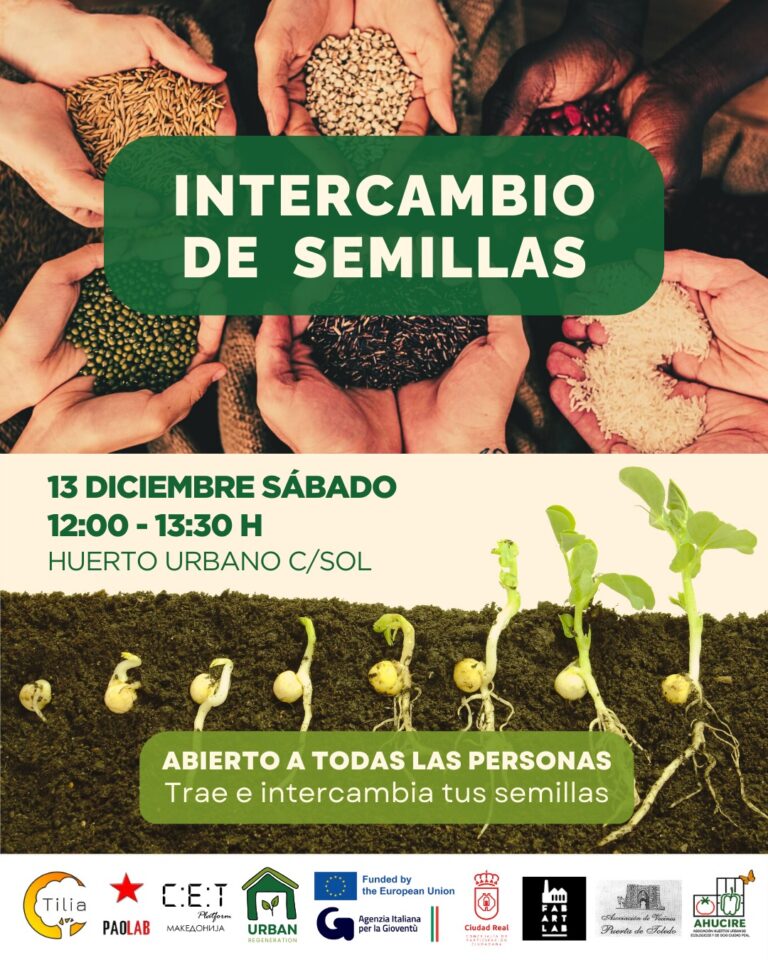 El huerto urbano de la calle Sol de Ciudad Real acoge este sábado un intercambio de semillas