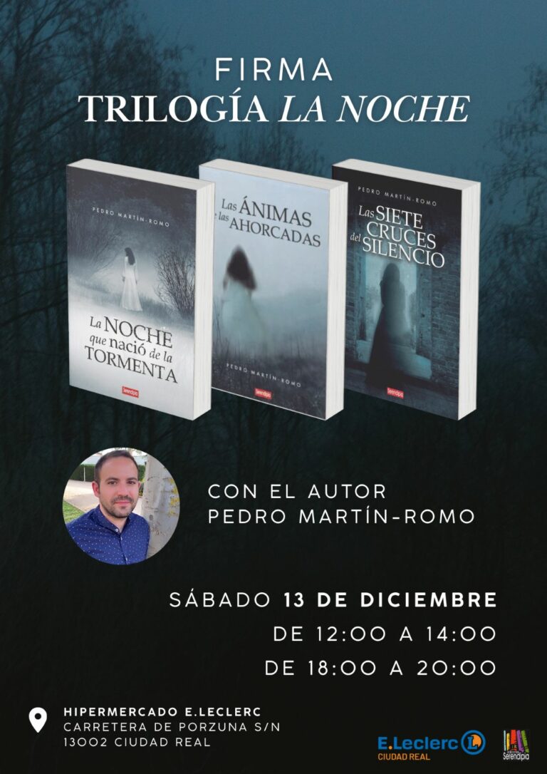 Pedro Martín Romo firmará este sábado ejemplares de Las Siete Cruces del Silencio en E.Leclerc Ciudad Real