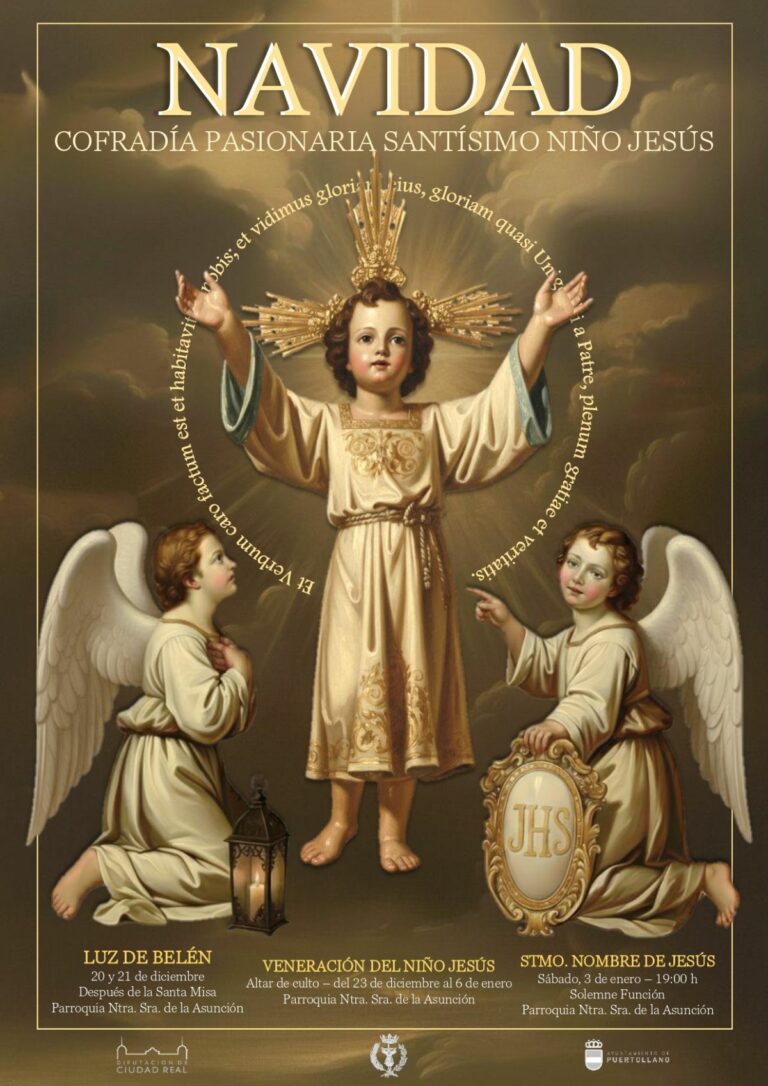 La Cofradía del Niño Jesús de Puertollano presenta su cartel y celebraciones de Navidad