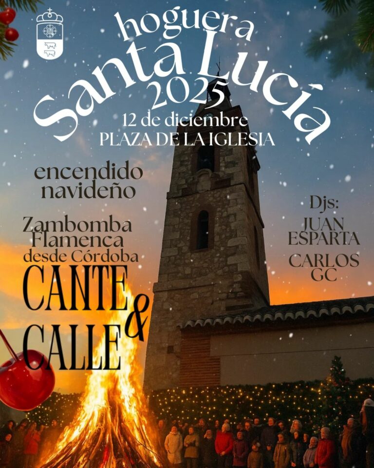 Corral de Calatrava celebra este viernes la tradicional Hoguera de Santa Lucía con Zambomba Flamenca, encendido navideño y actividades