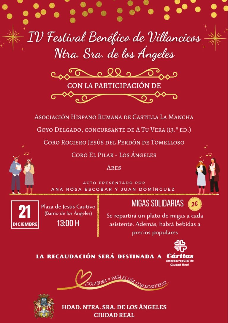 Todo a punto para el IV Festival Benéfico de Villancicos «Nuestra Señora de los Ángeles»