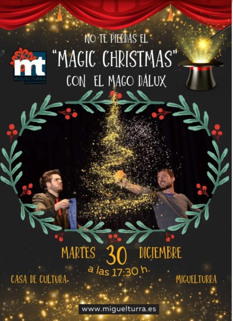 Espectáculo de «Magia y navidad unidos» en la Casa de Cultura de Miguelturra