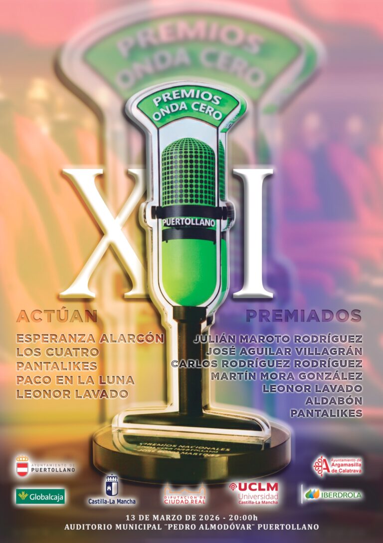 Onda Cero Puertollano entregará sus premios nacionales  el 13 de marzo en el Auditorio Municipal