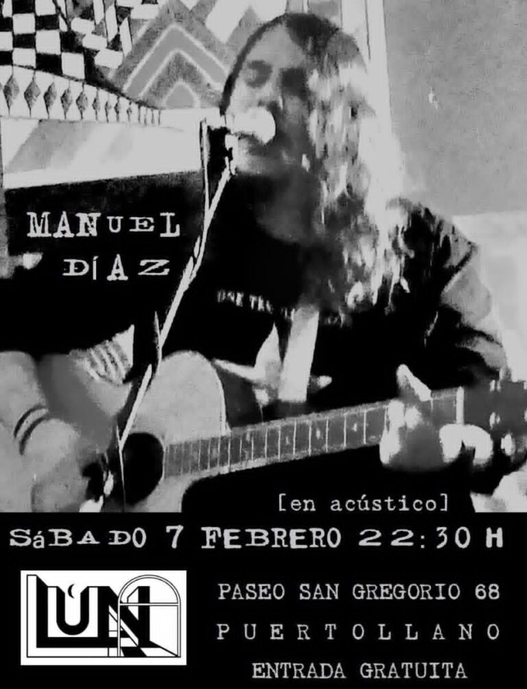 «En acústico», de Manuel Díaz, este sábado en Pub Luna de Puertollano