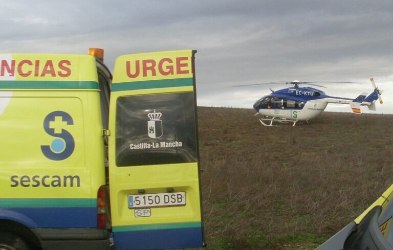 Un hombre sufre un traumatismo craneoencefálico tras caer de un andamio de 6 metros en Villarrubia de los Ojos