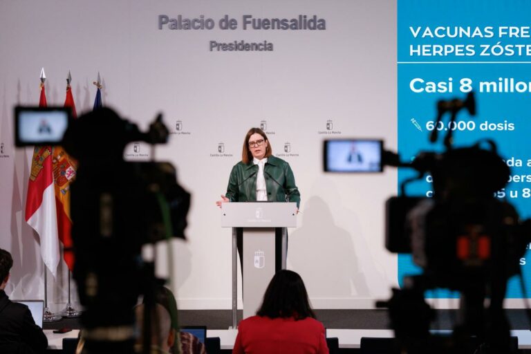 El Gobierno de Castilla-La Mancha invierte cerca de 7,5 millones de euros en la adquisición de vacunas frente al herpes zóster