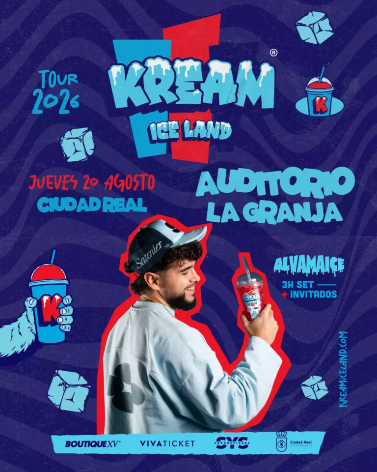Kream Ice Land llegará a Ciudad Real el 20 de agosto como única fecha en Castilla-La Mancha dentro de su gira internacional
