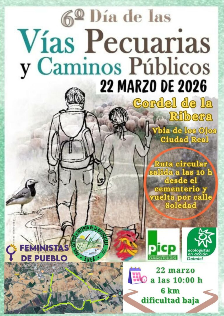 Villarrubia de los Ojos acoge la sexta jornada en Defensa de las Vías Pecuarias y los Caminos Públicos
