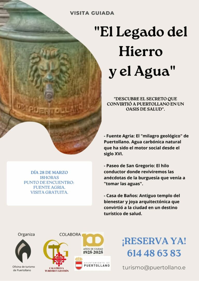 La Oficina de Turismo de Puertollano organiza una visita guiada gratuita a la Fuente Agria y Casa de Baños