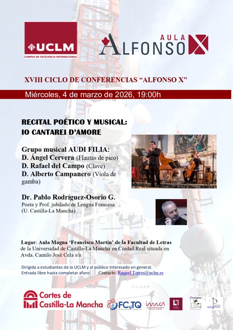 Ciudad Real: Recital poético y musical Io Cantarei d’amore en la UCLM