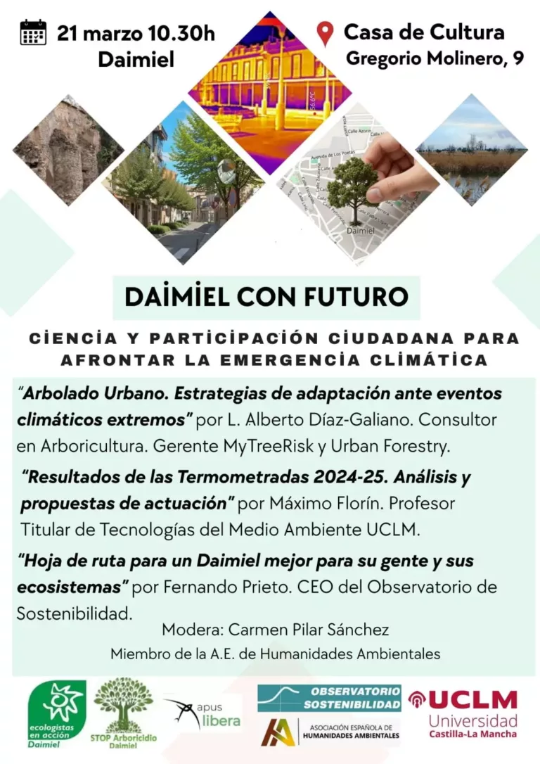 Daimiel debate cómo afrontar eventos climáticos extremos y pone en valor las iniciativas ciudadanas por el patrimonio natural y cultural