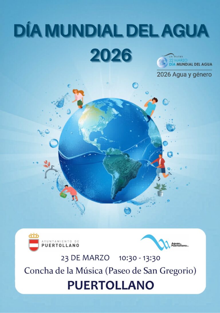 Puertollano celebrará el Día Mundial del Agua 2026 con una jornada divulgativa en la Concha de la Música el próximo lunes 23 de marzo