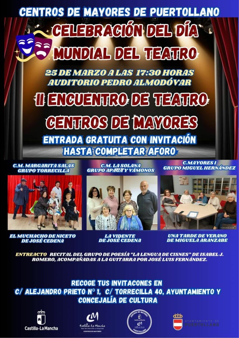 Puertollano: II Encuentro de teatro de los Centros de Mayores en el Auditorio Municipal