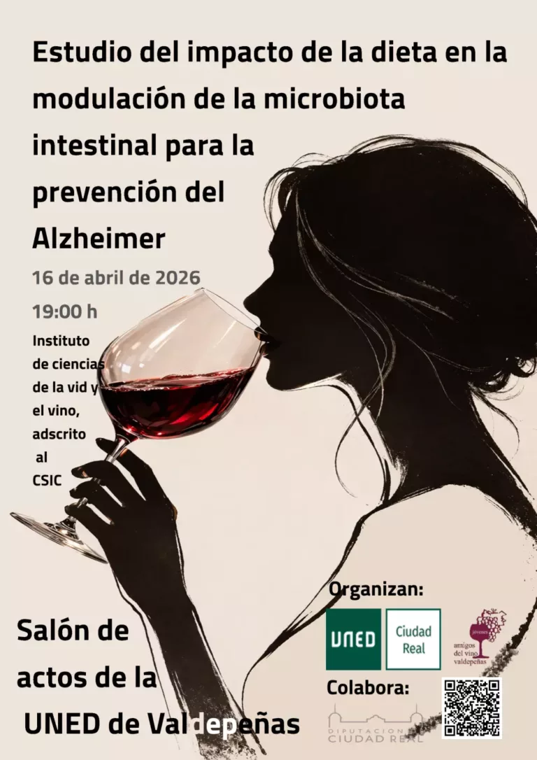 Jóvenes Amigos del Vino y la UNED organizan una conferencia sobre el impacto de la dieta en la microbiota para la prevención del Alzheimer