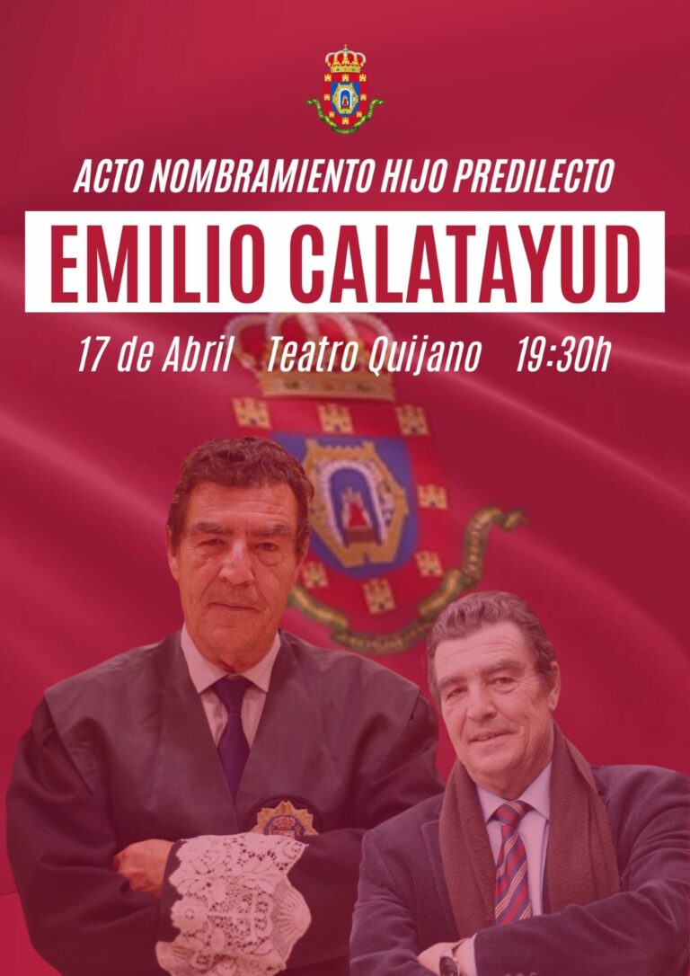 El Ayuntamiento de Ciudad Real nombrará Hijo Predilecto a Emilio Calatayud este viernes en el Teatro Quijano