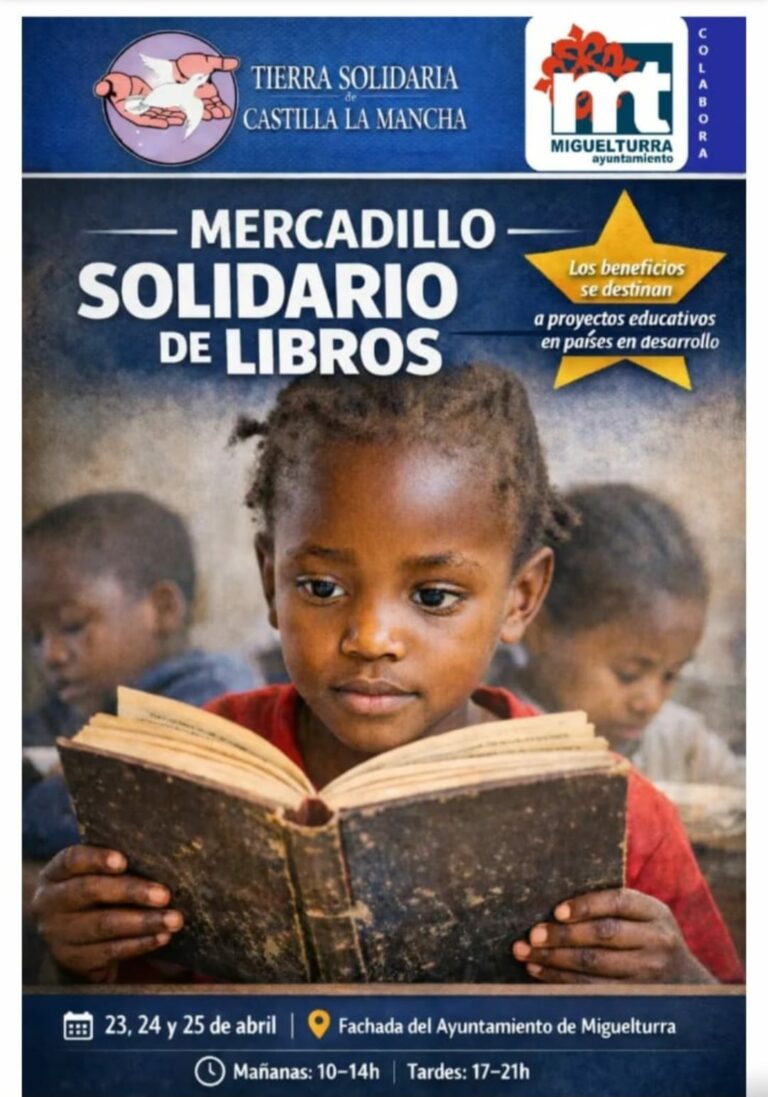 Mercadillo solidario de libros en Miguelturra