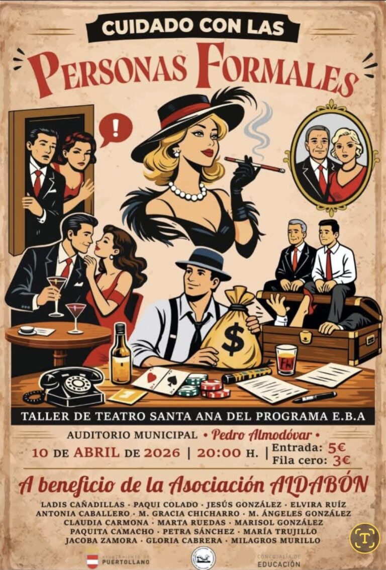El taller de teatro de la barriada Santa Ana pondrá en escena «Cuidado con las personas formales» a beneficio de Aldabón