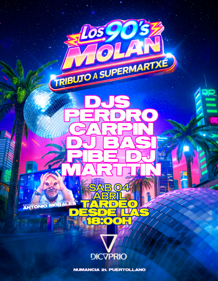Puertollano: La sala DiCaprio celebra este sábado una fiesta noventera tributo a SuperMartxé y despide a Dj Morales